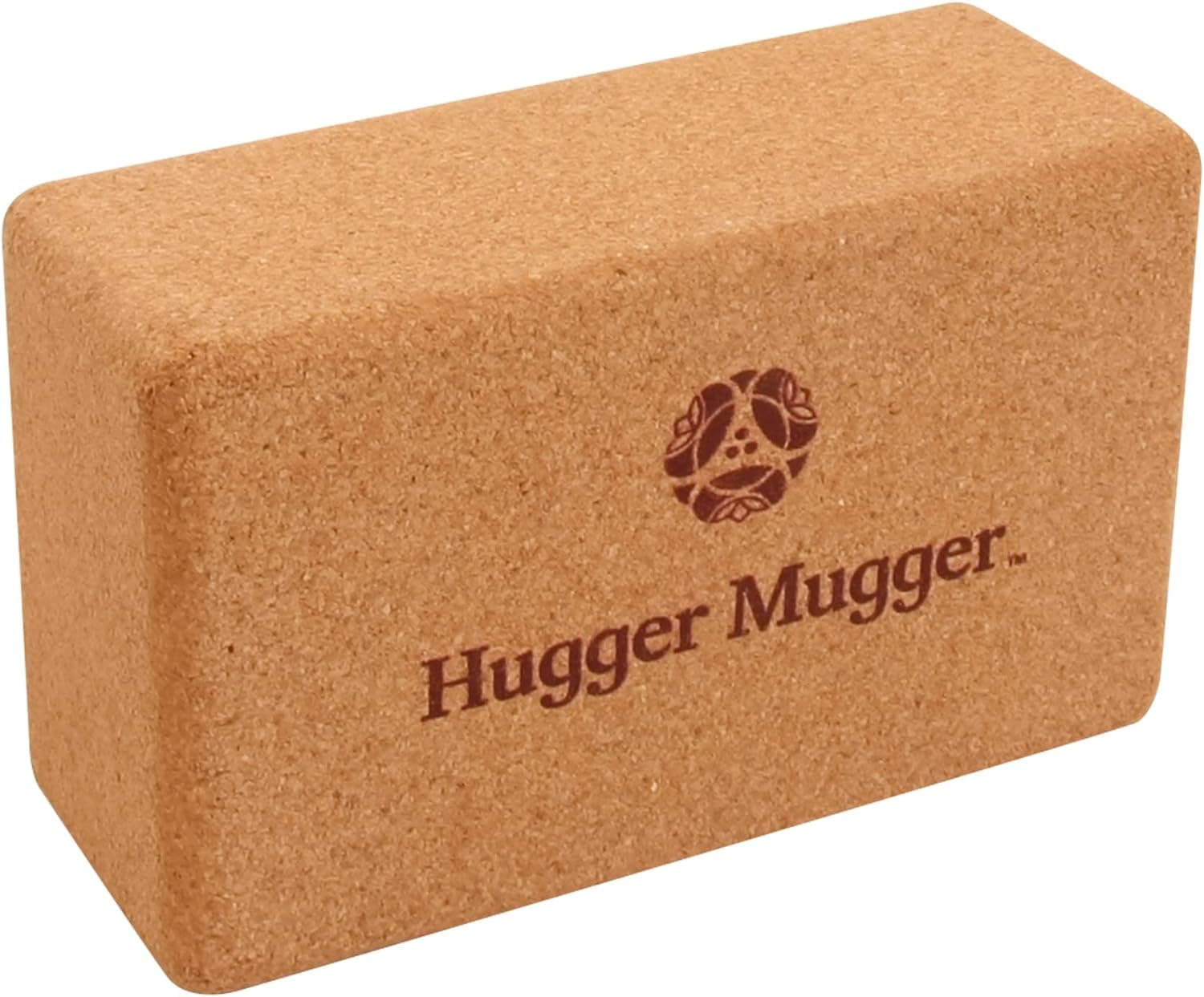 Hugger Mugger Cork Yoga Block - Naturally Grippy Texture, Renewable Cork, Rounded Edges
