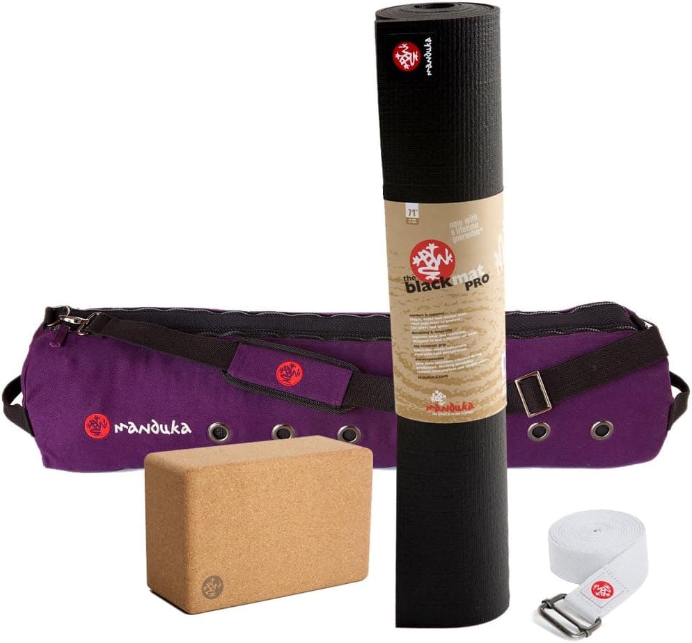 Manduka Black Mat Pro Deluxe Yoga Package