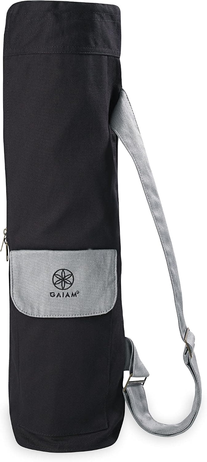 Gaiam Cargo Yoga Mat Bag, Full-Zipper Yoga Mat Carrier with Adjustable Strap