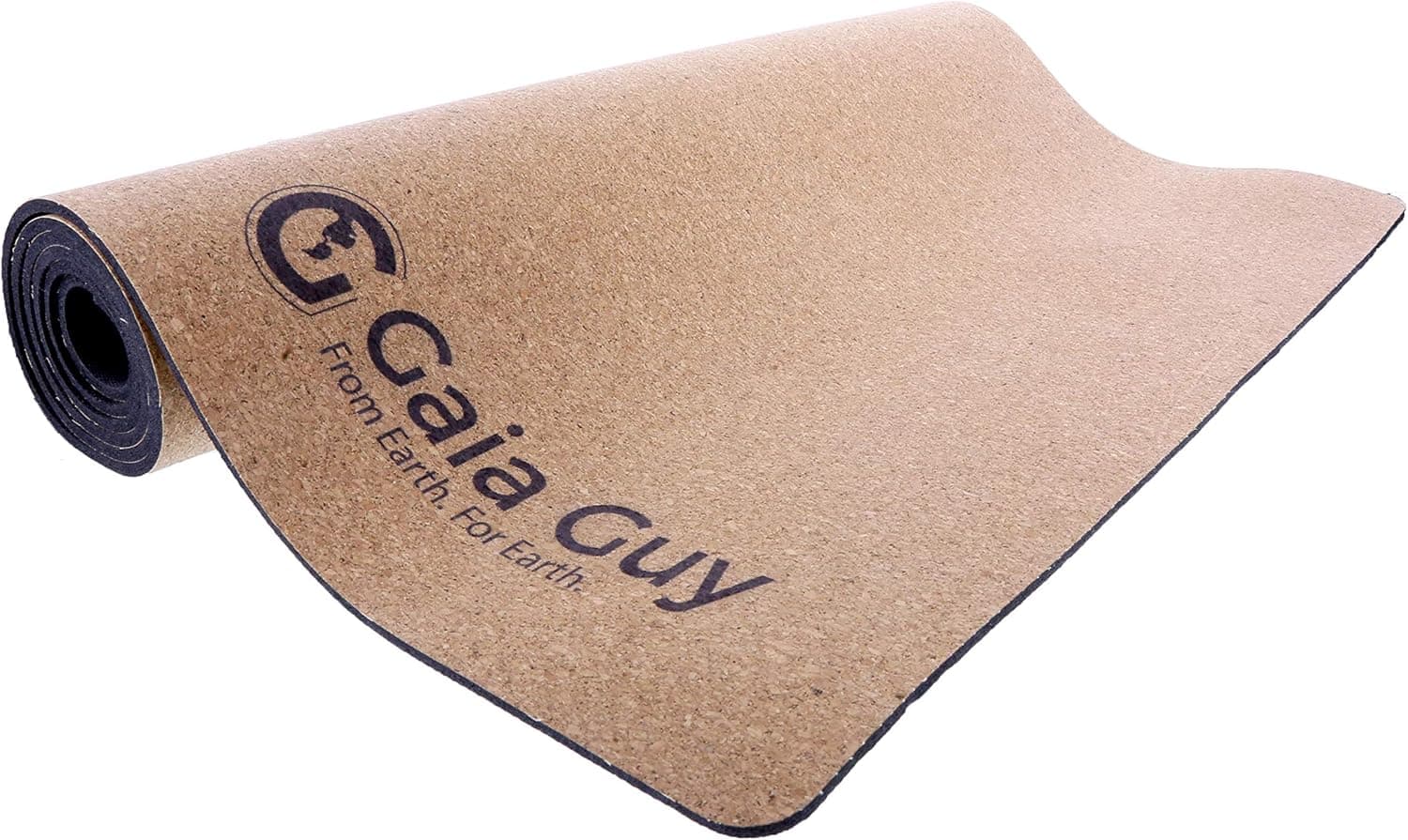 Gaia Guy Natural Cork and Natural Rubber Yoga Mat, 72 x 24 Inch x 5mm, Non-Slip Eco-Friendly