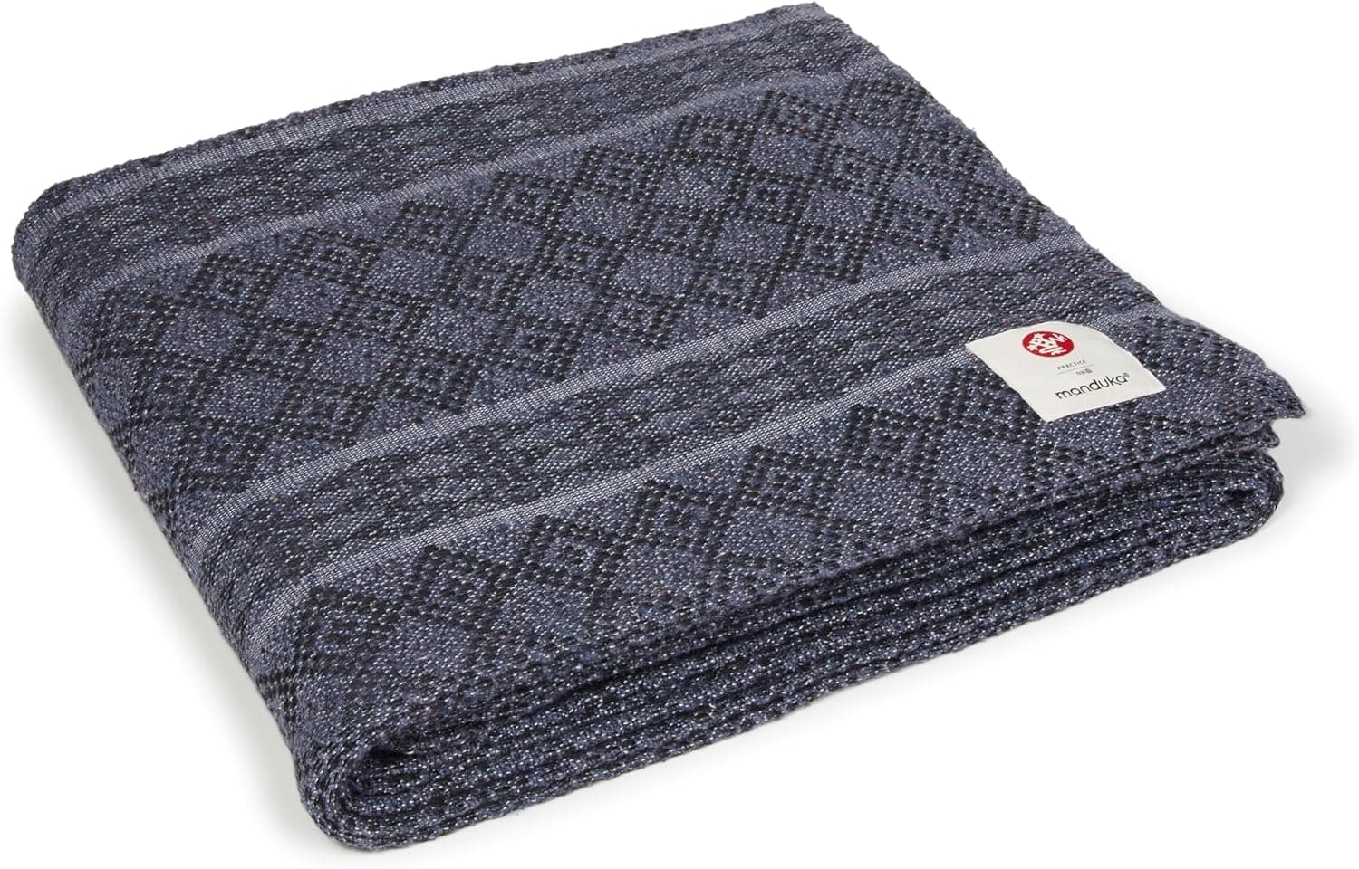 Manduka Yoga Cotton Blanket - Yoga Prop and Accessory, 68 inch, Thunder Grey