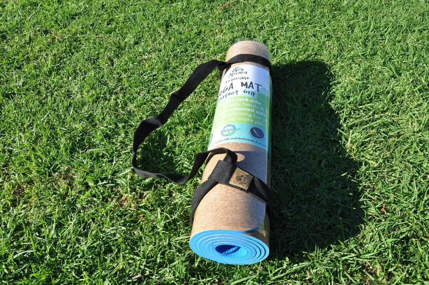 Basically Perfect Cork Yoga Mat with Natural Rubber, Non-Toxic Non-Slip, 72 x 24 Inch x 5mm