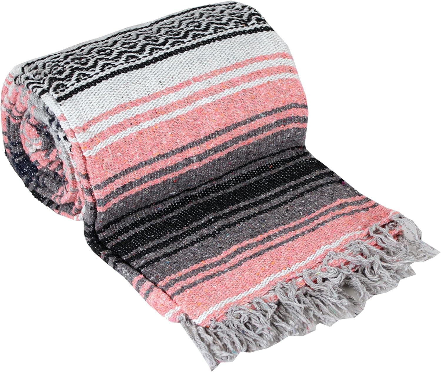 Canyon Creek Authentic Mexican Yoga Falsa Blanket (Coral)