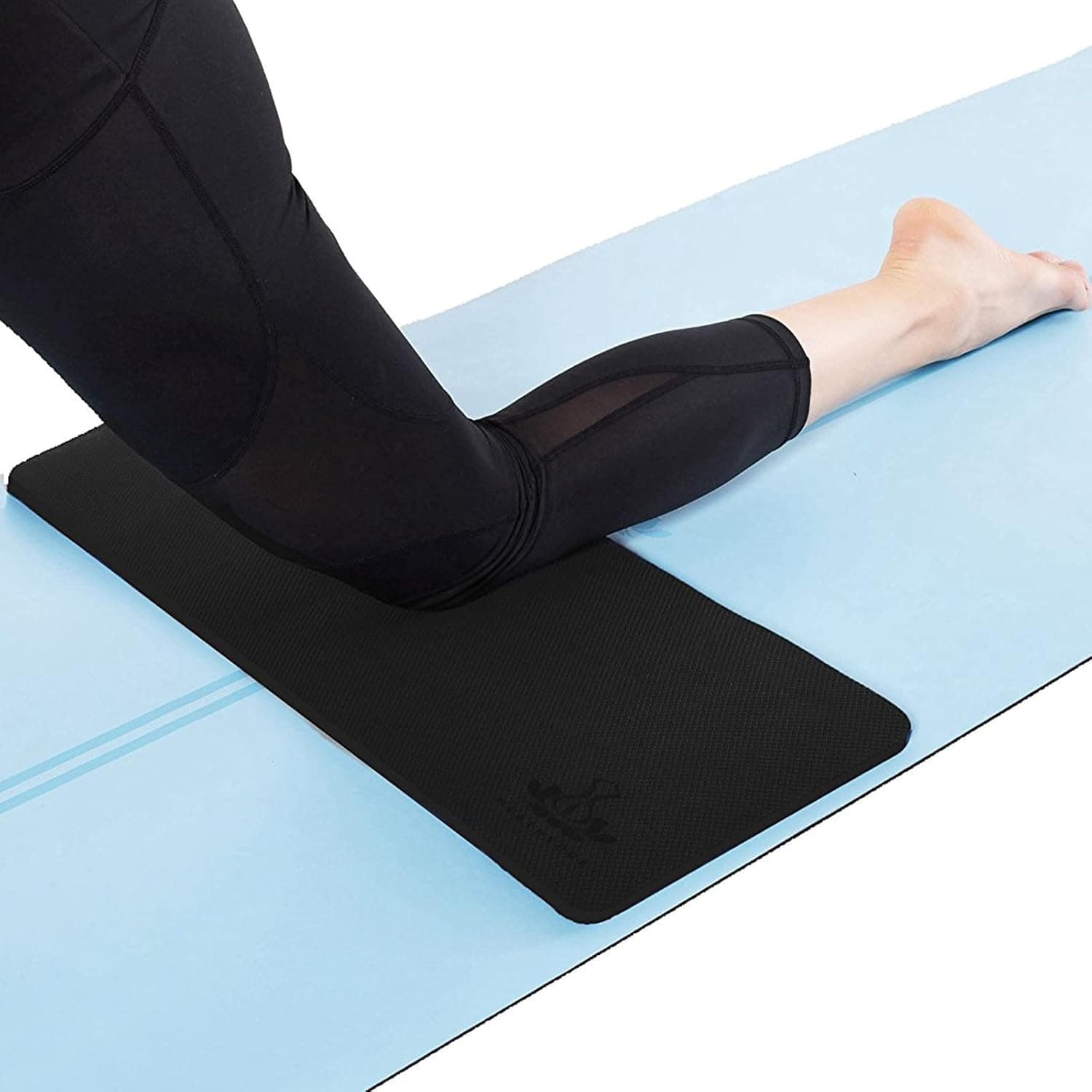 Heathyoga Yoga Knee Pads Cushion, Non-Slip Thick Kneeling Pad 26x10x0.5 Inch, Black