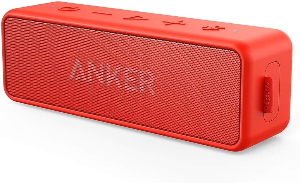 Anker SoundCore 2 Portable Bluetooth Speaker with Enhanced Bass, 24-Hour Playtime, IPX7 Water Resistant