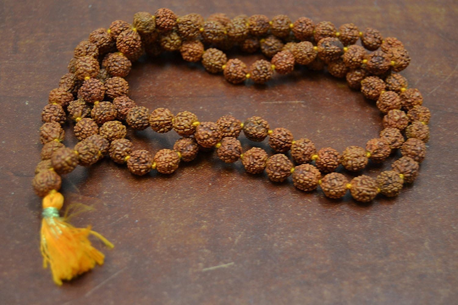 108 Buddhist Mala Beads - Meditation Prayer Necklace and Bracelet (Yellow, 8mm)