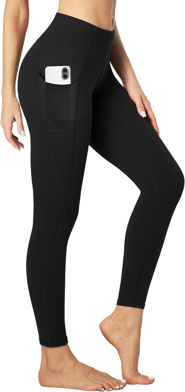 Heathyoga Leggings with Pockets for Women - Tummy Control High Waisted Yoga Pants Compression Workout Leggings