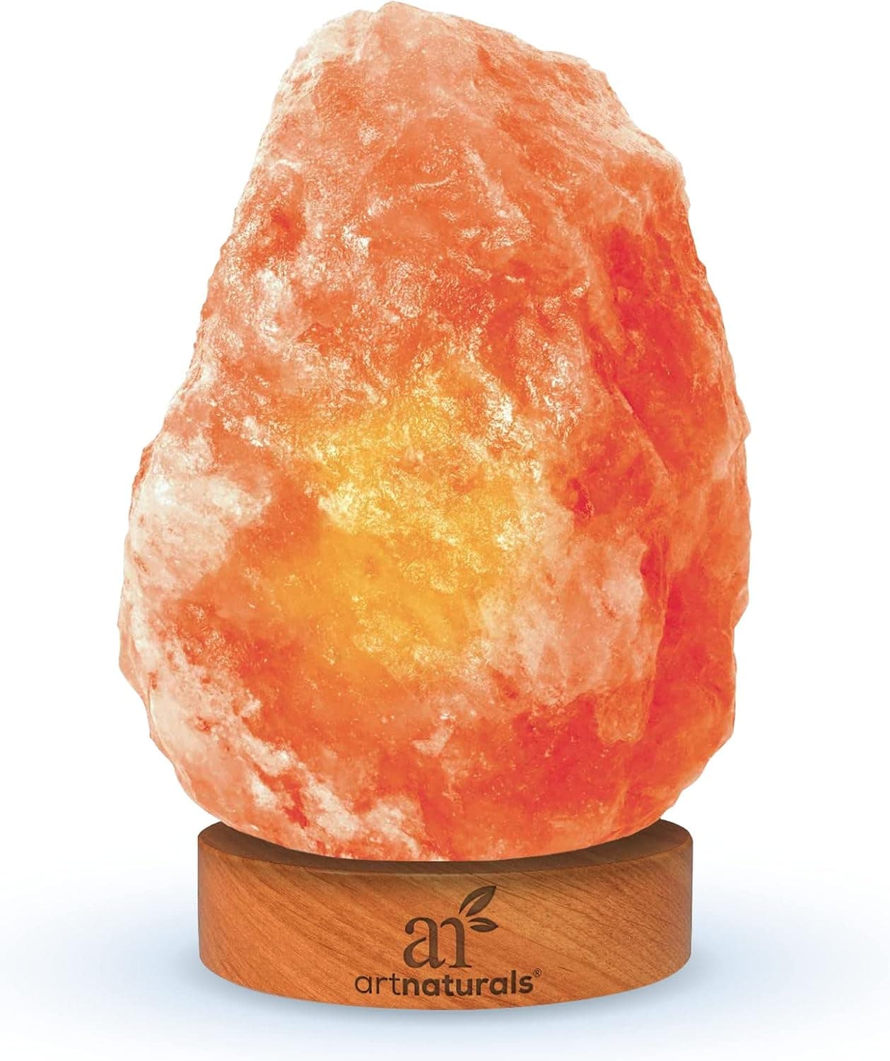 ArtNaturals Himalayan Rock Salt Lamp with Wooden Base