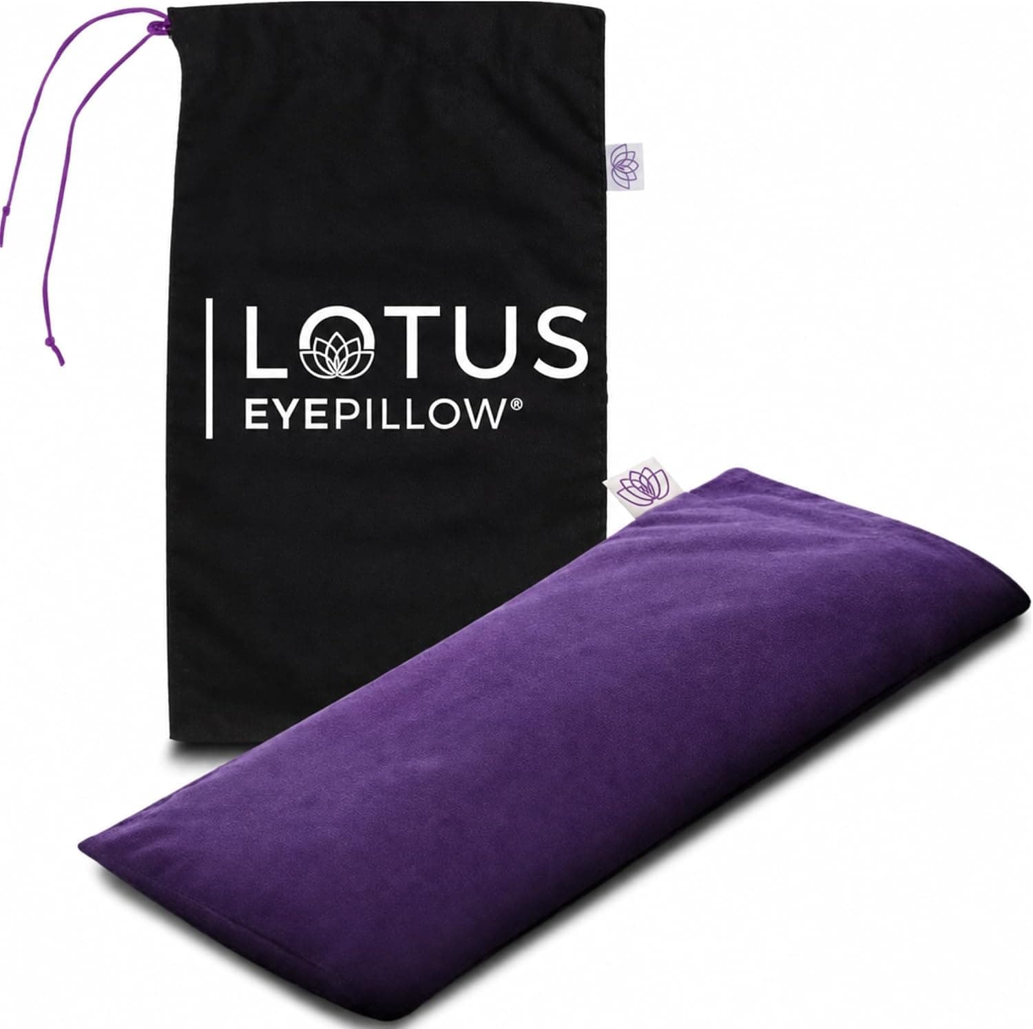 NOLAVA Weighted Lavender Eye Pillow, Organic Cotton, French Lavender and Flax Seed, Yoga and Savasana
