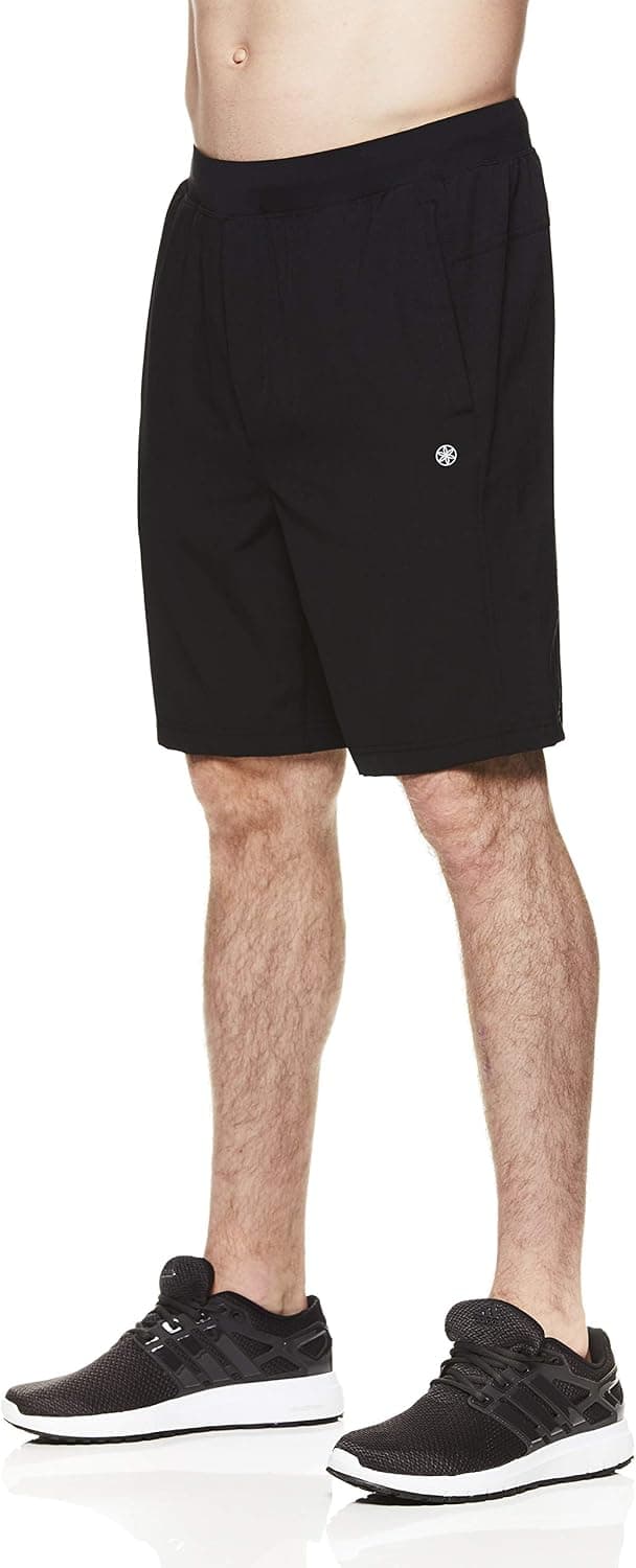 Gaiam Men's Yoga Shorts - Performance Heather Gym and Workout Shorts with Pockets