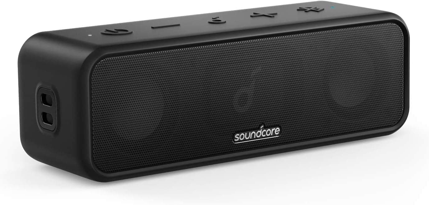 Soundcore 3 by Anker Portable Bluetooth Speaker, IPX7 Waterproof, 24H Playtime, Custom EQ App