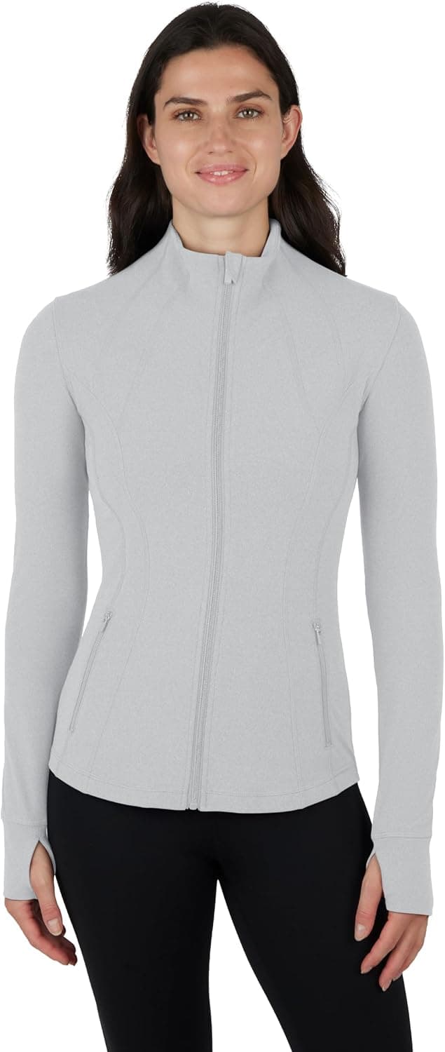 Yogalicious Womens Full-Zip Lightweight Hooded Running Workout Yoga Jacket