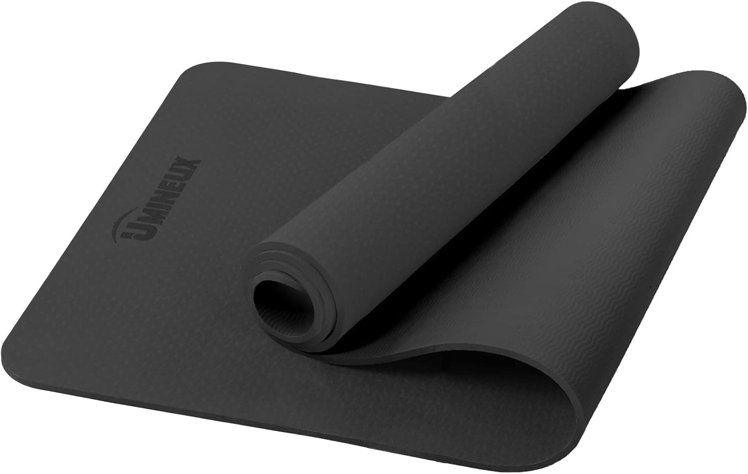 Yoga Mat Non Slip, Pilates Fitness Mats with Alignment Marks, Eco Friendly, Anti-Tear, 72 x 24 Inch, Black