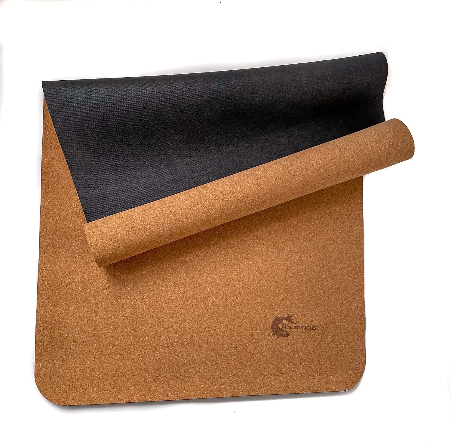 AQ Yoga Mat - Natural Cork and Rubber, Anti-Slip, Long and Lightweight, 72 x 24 Inch, 3mm