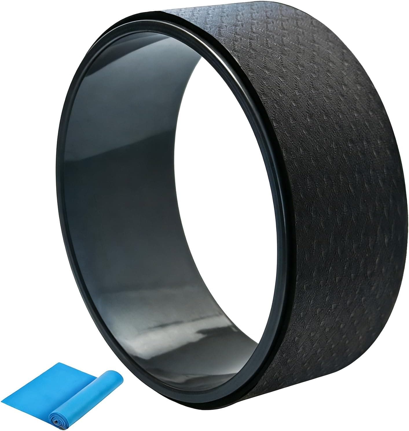 NGT 13 inch Yoga Wheel for Back Pain, Strong Dharma Yoga Prop Wheel with Free Bands