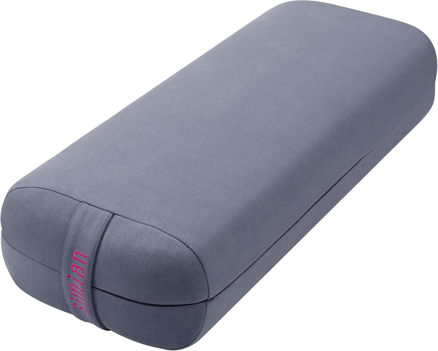 Simian Yoga Bolster Pillow, Supportive Rectangular Cushion with Washable Velvet Cover
