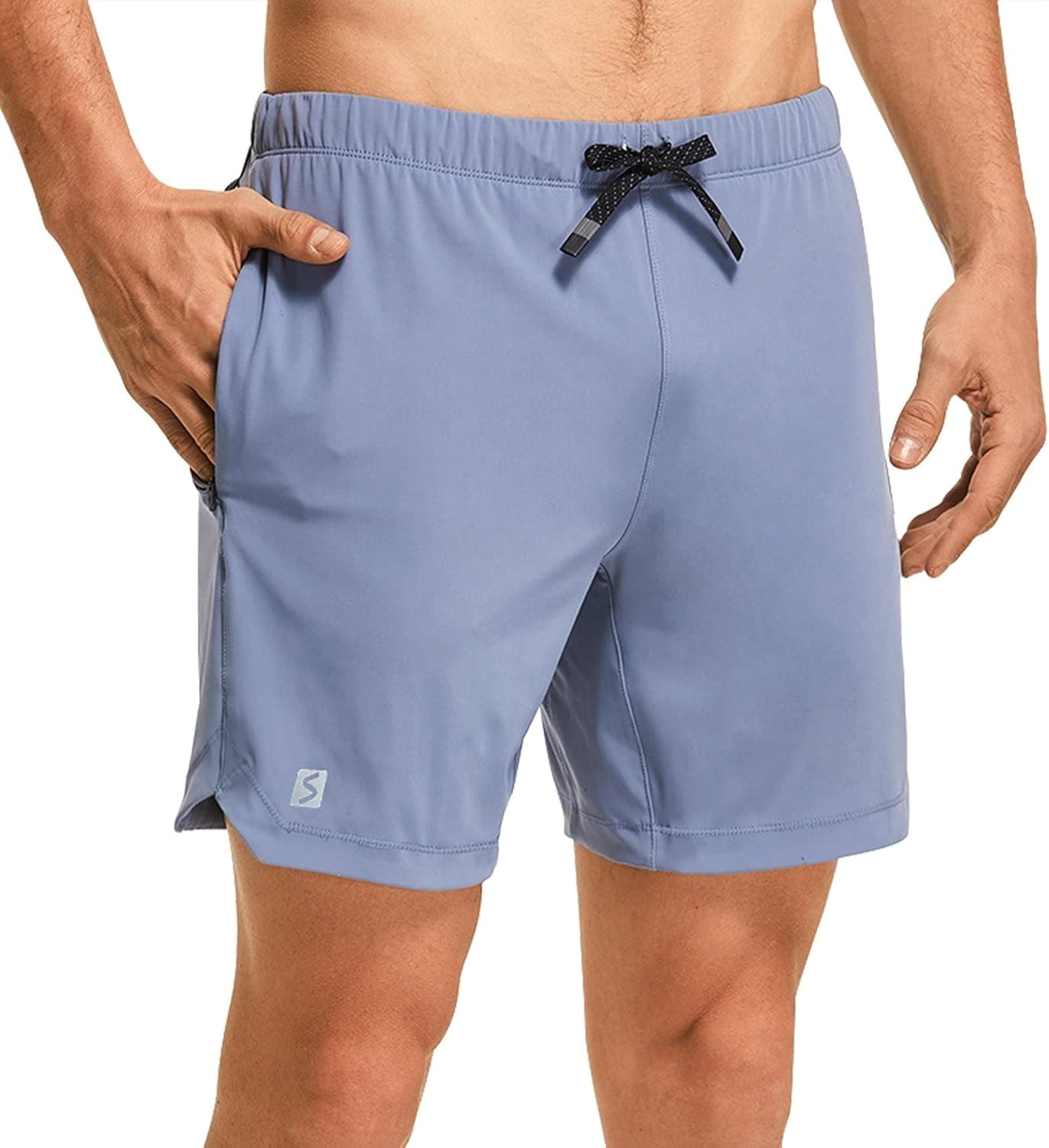 FitsT4 7 Inch Men Athletic Shorts - Lightweight Unlined Gym Shorts with Pockets and Elastic Waistband, Quick Dry