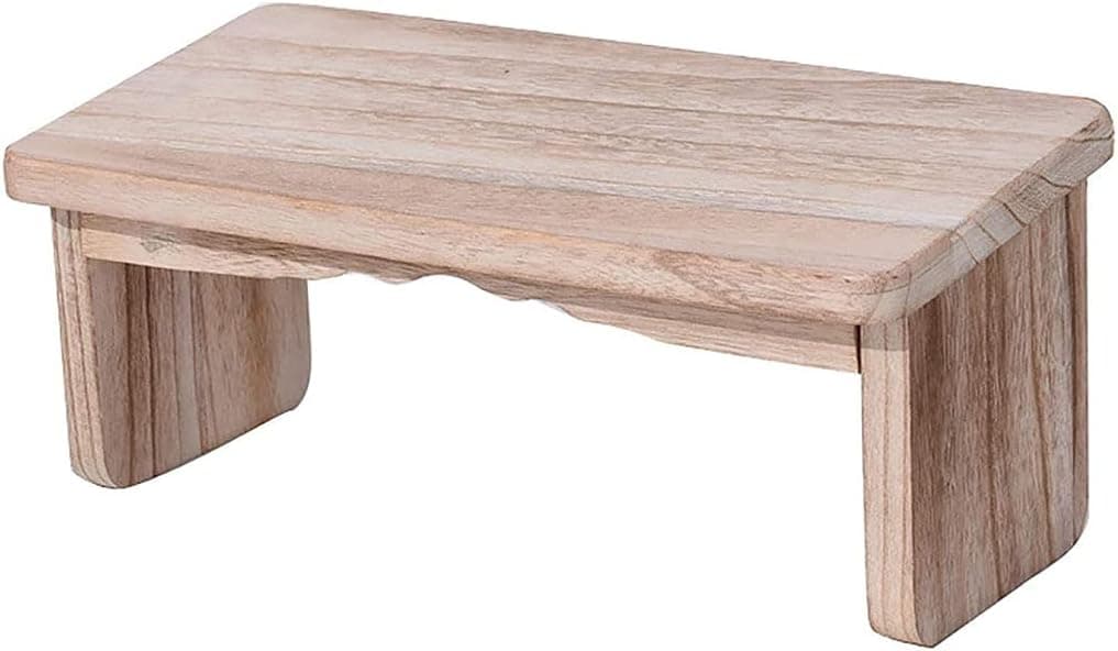 Solid Wood Meditation Bench, Portable Seiza Kneeling Stool with Detachable or Folding Legs