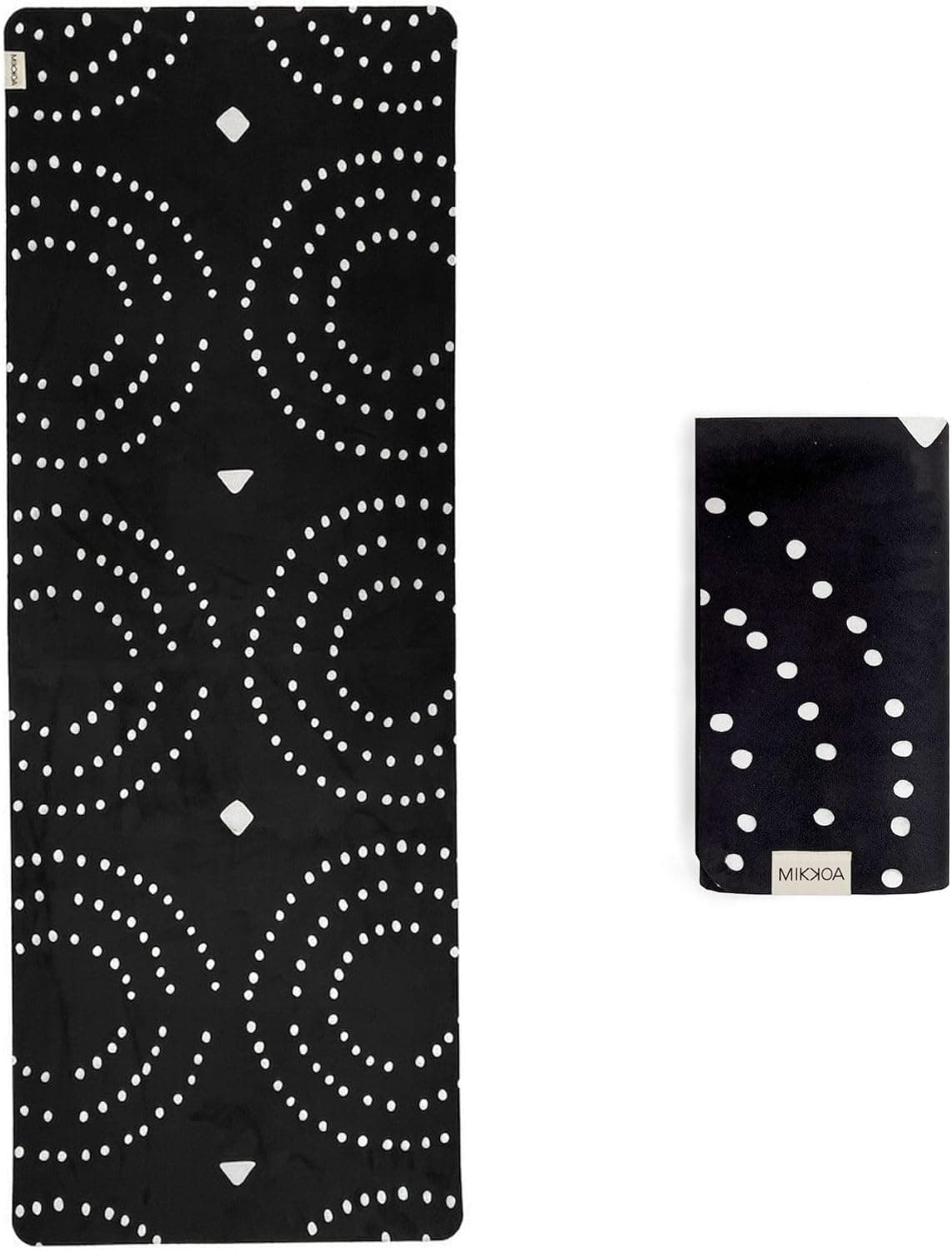 MIKKOA Travel Yoga Mat - Foldable, Lightweight, Eco-Friendly, Non-Slip, Machine Washable
