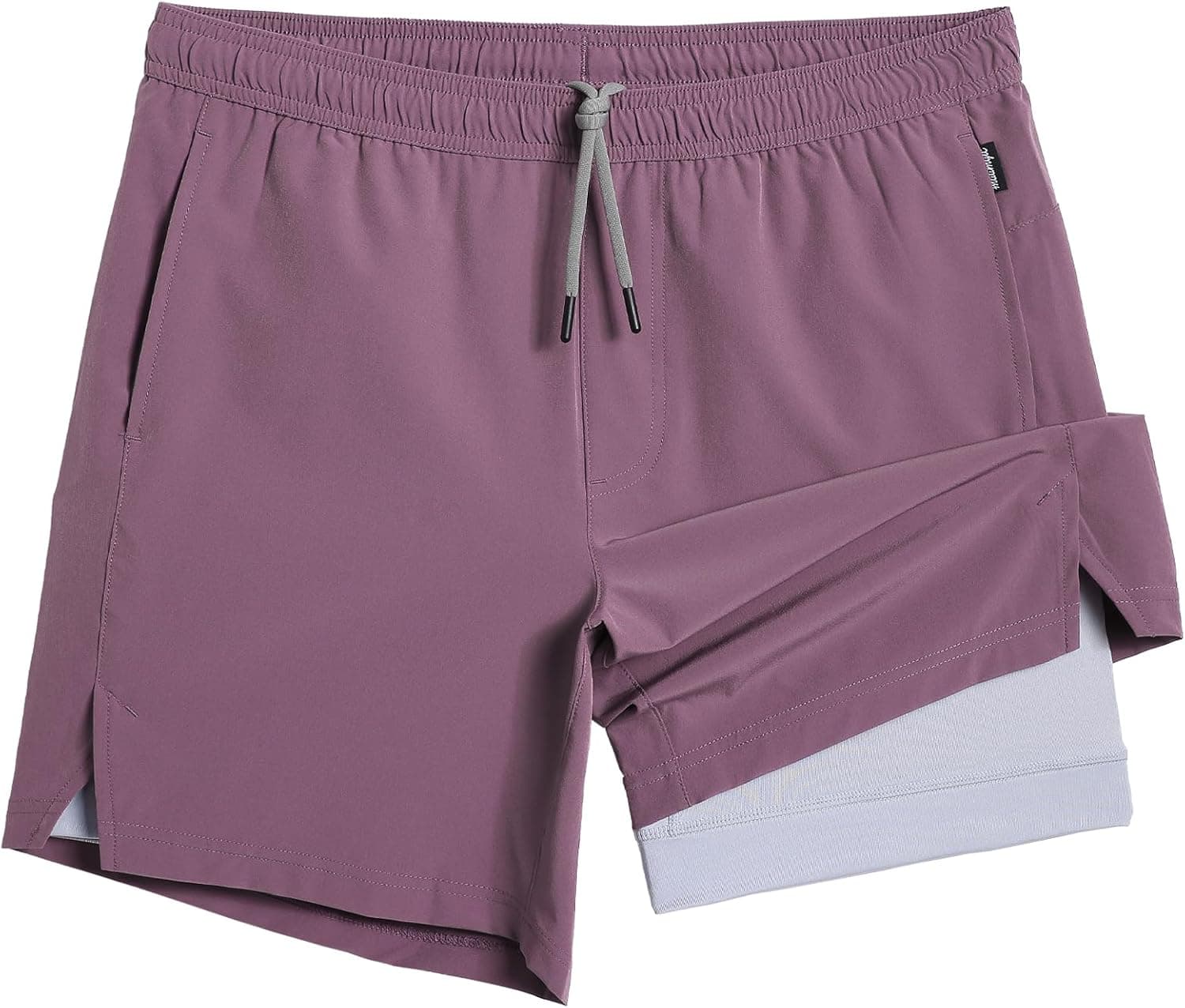 maamgic Gym Shorts for Men - 7 Inch Inseam 2 in 1 Workout Shorts with Liner, Quick Dry Athletic Running Shorts