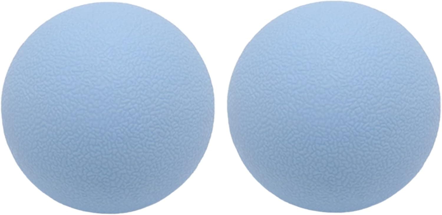 Hard Lacrosse Ball Massage Ball Therapy, Firm Trigger Point Massager Tool for Deep Tissue, 2 Pack (Blue)