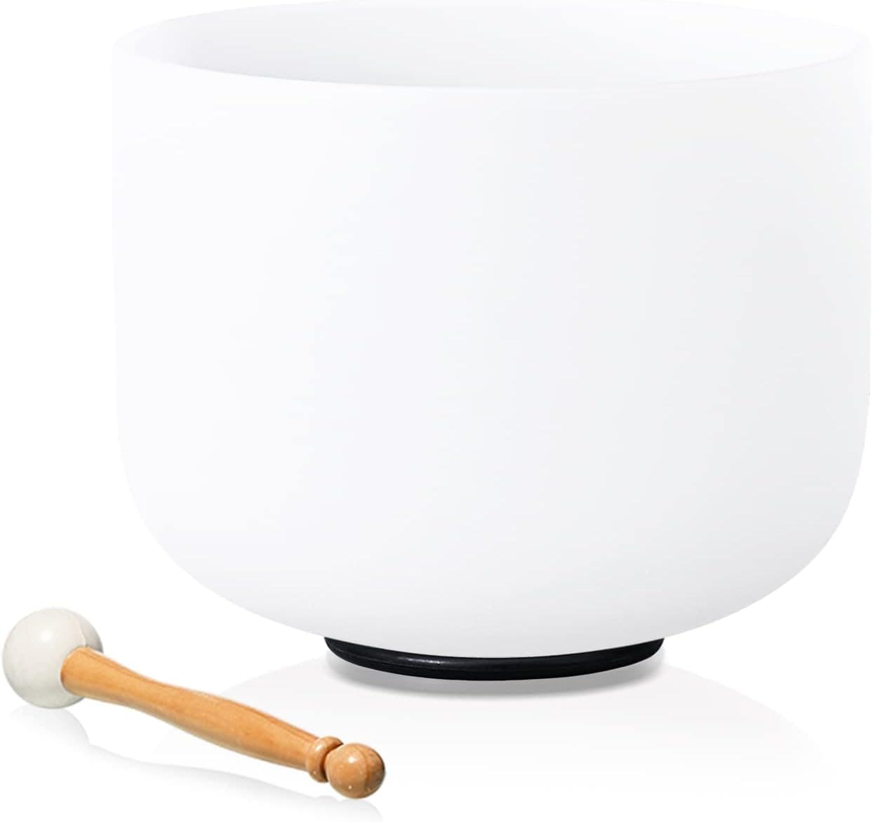 Lycrystal Crystal Singing Bowl 528 Hz, 8 Inch C Note with O-Ring and Rubber Mallet