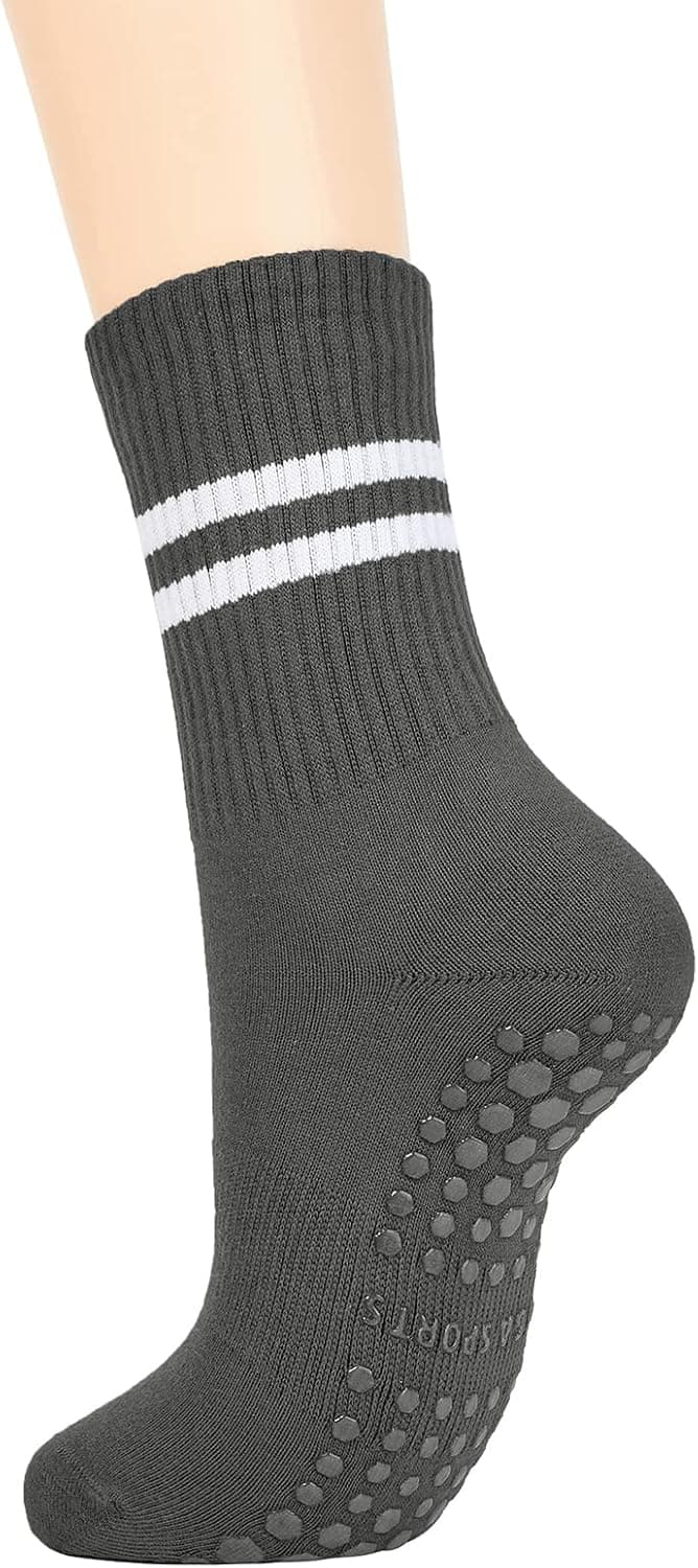 American Trends Pilates Socks with Grips for Women - Non Slip Grippy Socks for Yoga, Barre and Dance