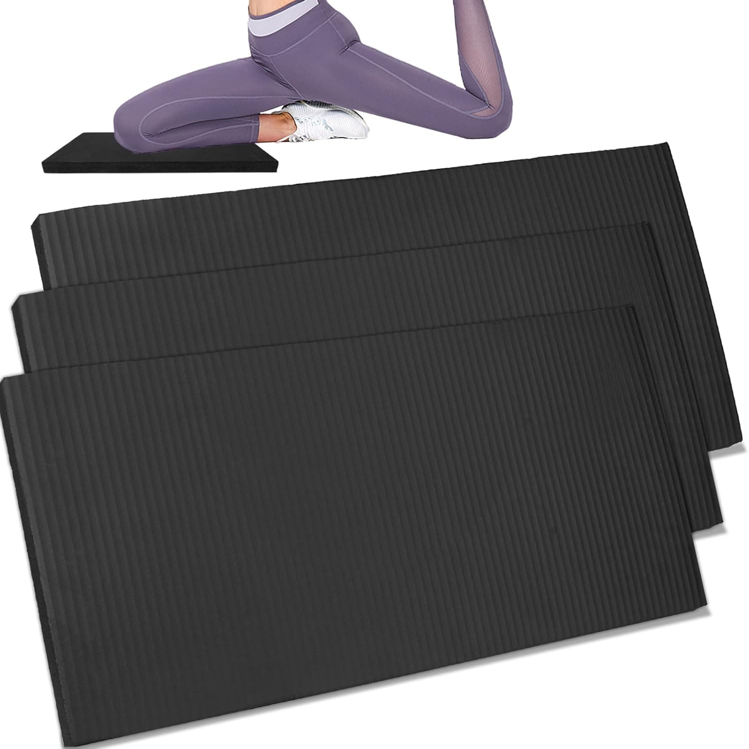 Yoga Knee Pad Cushion Pack of 2, Extra Thick Soft Feel Exercise Knee Pads for Knees and Elbows