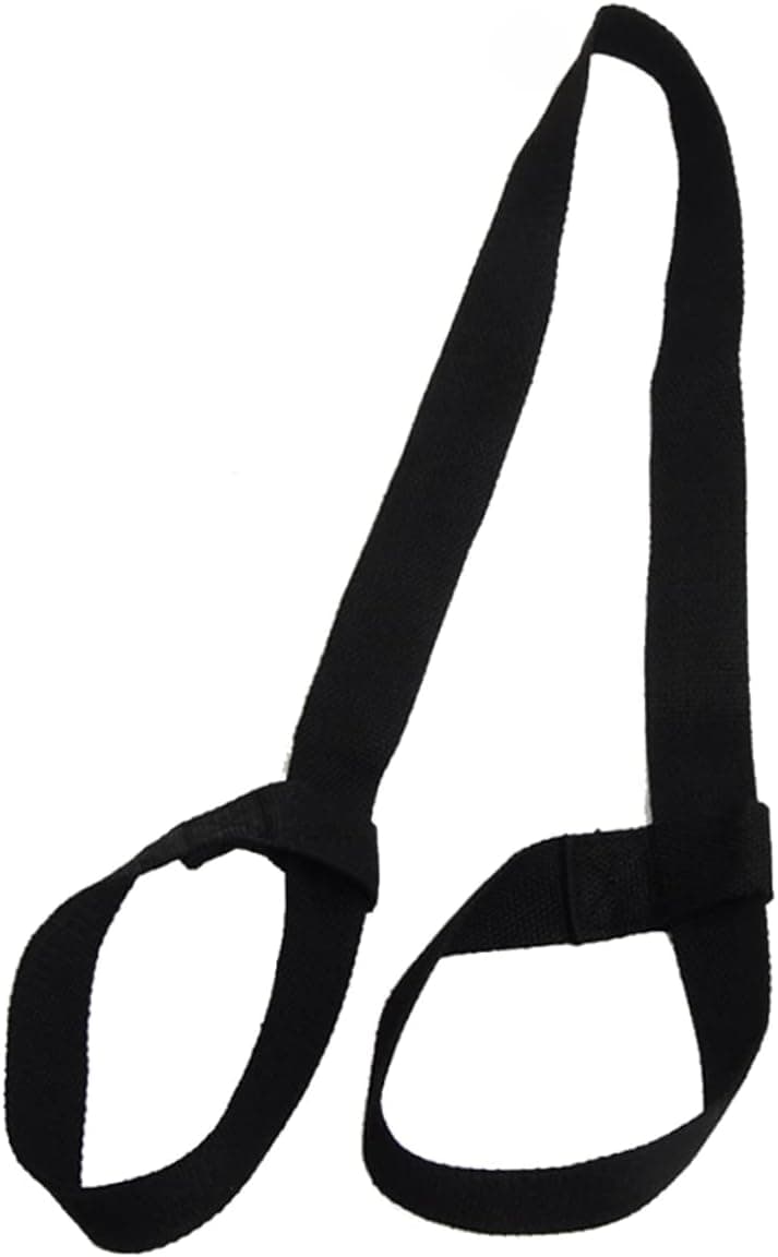 SUPVOX Adjustable Yoga Mat Sling, Durable Cotton Carrying Strap for Exercise Mats, Black