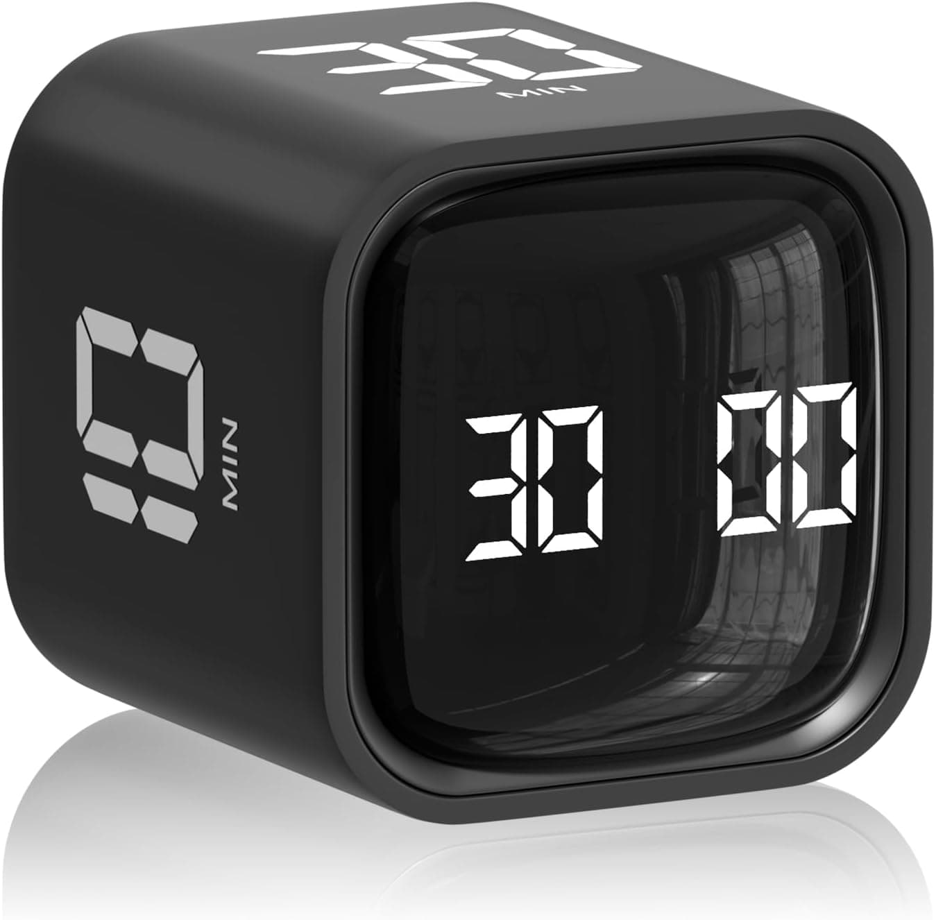 Cube Pomodoro Timer, Silent Visual Desk Timer with Preset and Custom Countdown