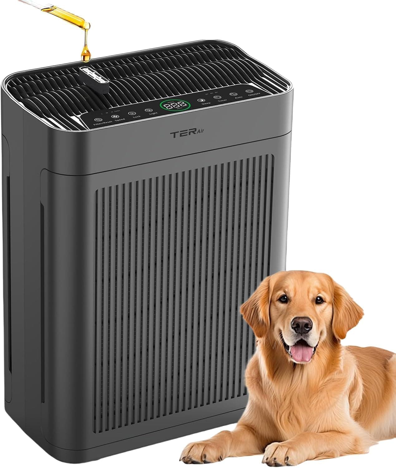 TER Air Purifier for Large Room Up to 3000 Sq Ft with HEPA Washable Pre-Filter and PM2.5 Sensor