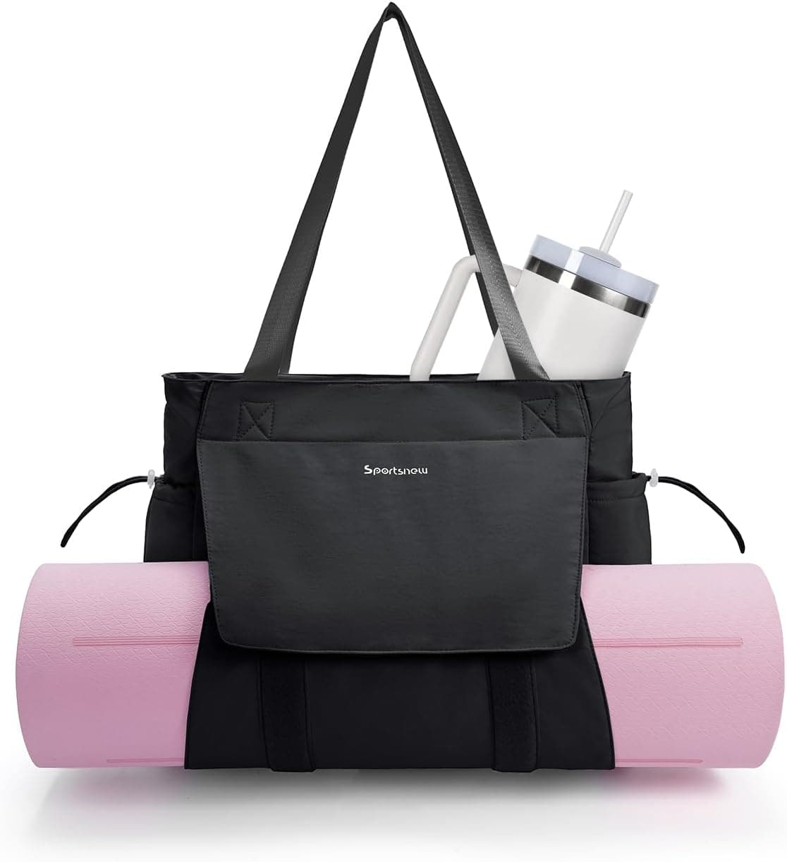 sportsnew Yoga Mat Bag Waterproof Tote Gym Bag Mat Carrier with Wet Pocket, 19L